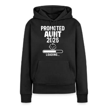 Pregnancy announcement Future aunt 2026 - Women’s Premium Organic Hoodie - black - Front - Julia (174cm)