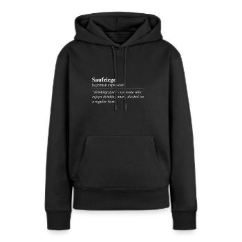 Alcool Chèvre Drôle Idiome Allemand - Sweat à capuche Premium bio Femme - noir - Devant - Julia (174cm)