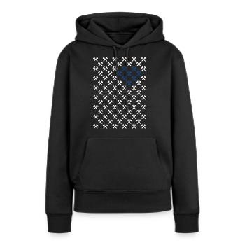 Ruhrgebiet Liebe - Frauen Premium Bio Hoodie - Schwarz - Vorne - Julia (174cm)