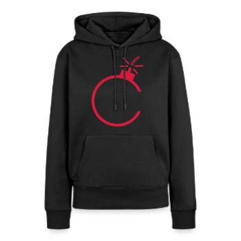Bombe - Frauen Premium Bio Hoodie - Schwarz - Vorne - Julia (174cm)