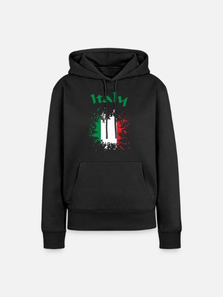 Italy Italien italy - Frauen Premium Bio Hoodie - Schwarz