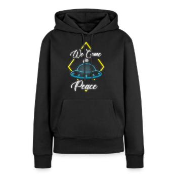 Uv Lumière Noire Coloré Néon - Sweat à capuche Premium bio Femme - noir - Devant - Julia (174cm)