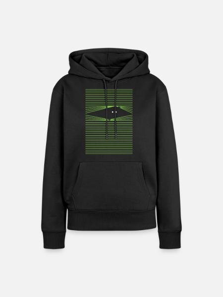 rollet ombra - Felpa con cappuccio ecologica premium da donna - nero