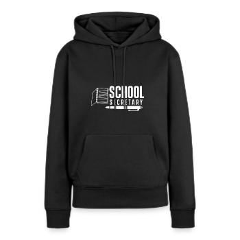 Secrétaire d'école secrétaires secrétaire assistante de bureau - Sweat à capuche Premium bio Femme - noir - Devant - Julia (174cm)
