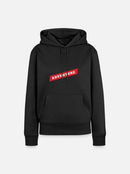 Adventure - Frauen Premium Bio Hoodie - Schwarz
