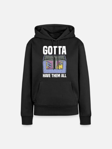 Karten sammler - Frauen Premium Bio Hoodie - Schwarz