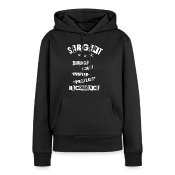 Sergeant: Inspire and Protect! B - Women’s Premium Organic Hoodie - black - Front - Julia (174cm)