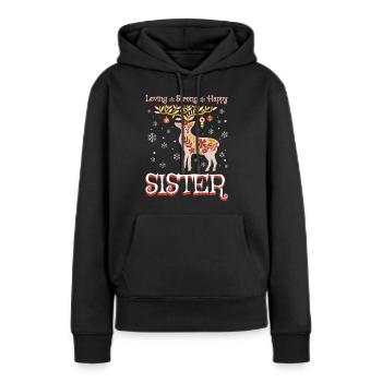 Christmas Reindeer Daughter Woman Sister - Women’s Premium Organic Hoodie - black - Front - Julia (174cm)