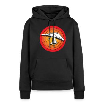 Gleitschirmfliegen Gleitschirmflieger Gleitschirm - Frauen Premium Bio Hoodie - Schwarz - Vorne - Julia (174cm)