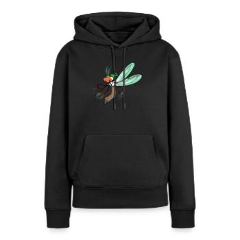 Cartoon Mücke netter Blutsauger - Frauen Premium Bio Hoodie - Schwarz - Vorne - Julia (174cm)