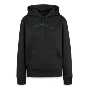 vegan - vegan - Sweat à capuche Premium bio Femme - noir - Devant - Julia (174cm)