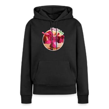 Käsefüße-Krake - Frauen Premium Bio Hoodie - Schwarz - Vorne - Julia (174cm)