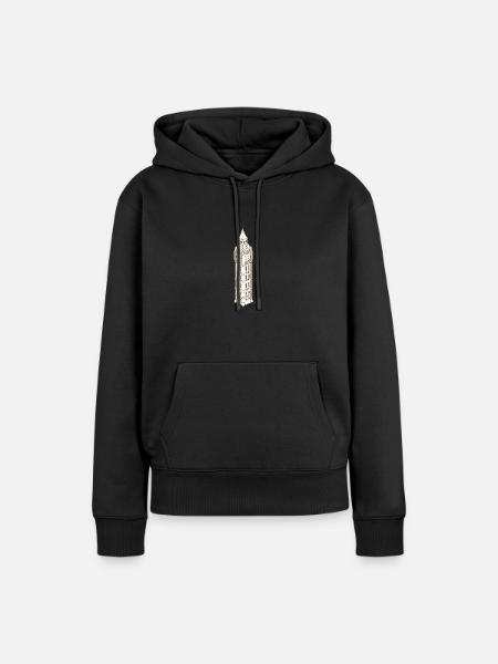 Big Ben Tower - Frauen Premium Bio Hoodie - Schwarz