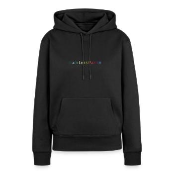 Black Lives Matter - Frauen Premium Bio Hoodie - Schwarz - Vorne - Julia (174cm)
