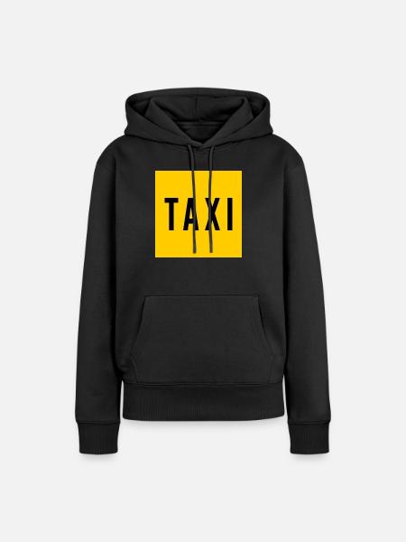 Taxi - Sudadera con capucha prémium ecológica para mujer - negro