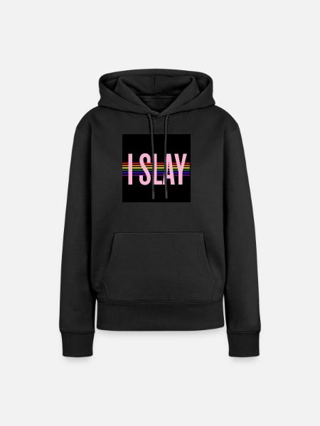 Ich schlachte - Frauen Premium Bio Hoodie - Schwarz