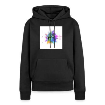 Couleur bos - Sweat à capuche Premium bio Femme - noir - Devant - Julia (174cm)