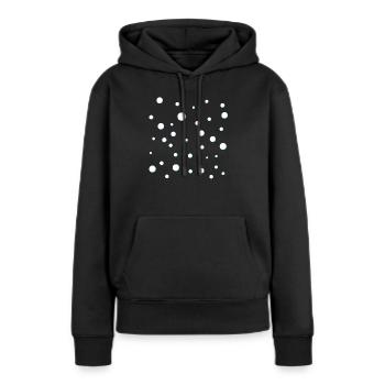 Schneefall - snow - Schnee - Zum selbst gestalten - Frauen Premium Bio Hoodie - Schwarz - Vorne - Julia (174cm)