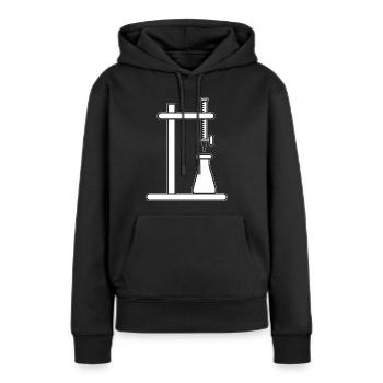 Chimiste chimiste chimiste assistant de laboratoire chimiste cadeau - Sweat à capuche Premium bio Femme - noir - Devant - Julia (174cm)