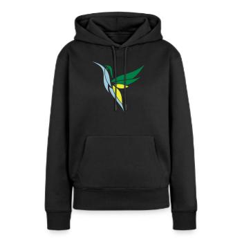 Kolibri hummingbird 3-farbig - Frauen Premium Bio Hoodie - Schwarz - Vorne - Julia (174cm)