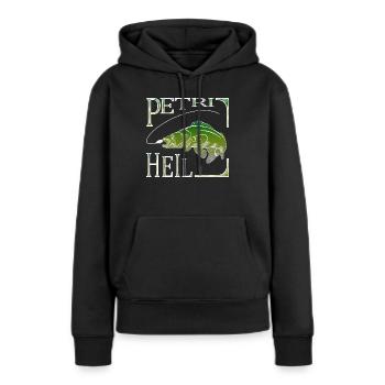 Petri Heil 5 - Frauen Premium Bio Hoodie - Schwarz - Vorne - Julia (174cm)