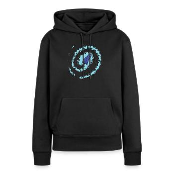 calmar - Sweat à capuche Premium bio Femme - noir - Devant - Julia (174cm)