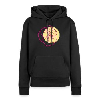 Flower Blume Pflanze - Frauen Premium Bio Hoodie - Schwarz - Vorne - Julia (174cm)