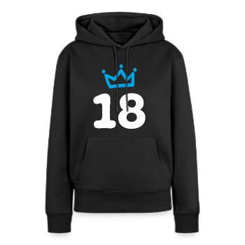 18th Birthday Krone Gift Idea - Women’s Premium Organic Hoodie - black - Front - Julia (174cm)
