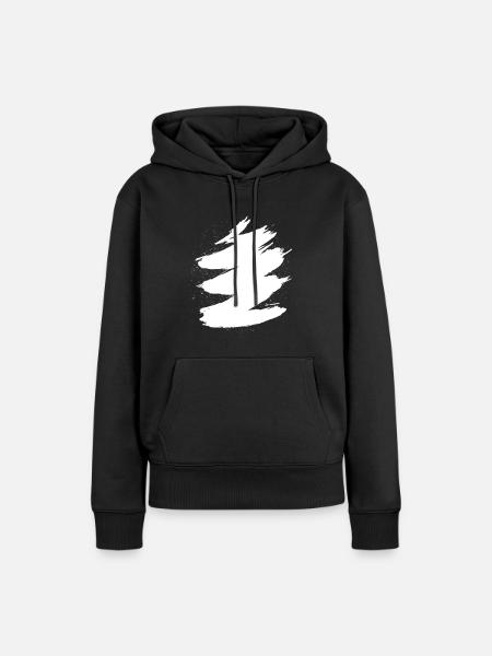 Pinselstriche - Frauen Premium Bio Hoodie - Schwarz