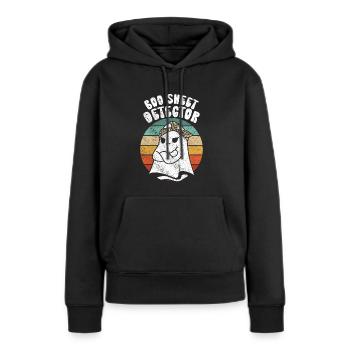 Halloween Humor Funny Boo Sheet Detector - Women’s Premium Organic Hoodie - black - Front - Julia (174cm)