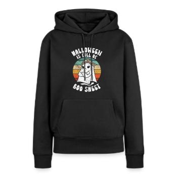 Halloween est plein de Boo Sheet Ghost Humor Funny - Sweat à capuche Premium bio Femme - noir - Devant - Julia (174cm)