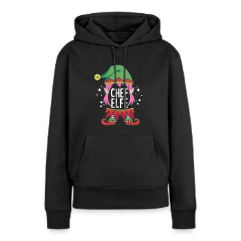 Weihnachten Humor Lustig Chef Elfe - Frauen Premium Bio Hoodie - Schwarz - Vorne - Julia (174cm)