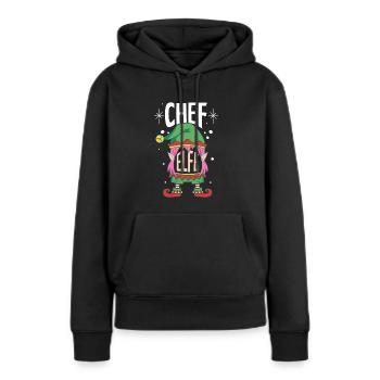 Weihnachten Humor Lustig Chef Elfe - Frauen Premium Bio Hoodie - Schwarz - Vorne - Julia (174cm)
