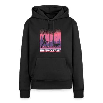 Führungskraft Hund Hundehalterin Geschenkidee Witz - Frauen Premium Bio Hoodie - Schwarz - Vorne - Julia (174cm)