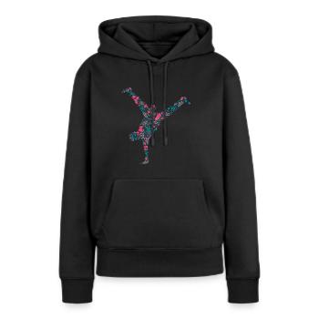 Breakdance Breakdancer Breakdancing - Sweat à capuche Premium bio Femme - noir - Devant - Julia (174cm)