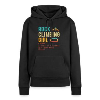 Klettern Mädchen Bergsteiger Bergsteiger - Frauen Premium Bio Hoodie - Schwarz - Vorne - Julia (174cm)