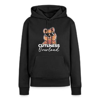 Niedlichkeit Überlastung Quokka Wallaby Beuteltier - Frauen Premium Bio Hoodie - Schwarz - Vorne - Julia (174cm)