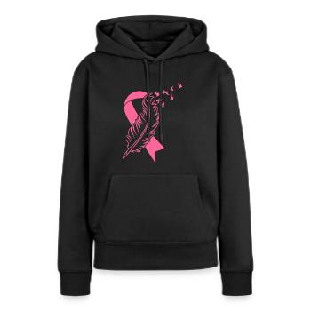 Breast Cancer Awareness Fight Cancer Chemotherapy - Women’s Premium Organic Hoodie - black - Front - Julia (174cm)