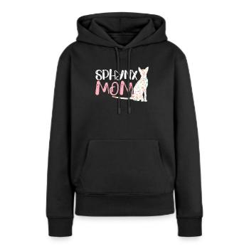 Sphynx Mom Cat Owner Feline Lover Hairless Kitty - Women’s Premium Organic Hoodie - black - Front - Julia (174cm)