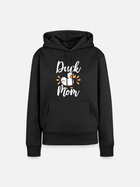Ankka äiti ankanpoikanen ankan ankka an - Dame Premium hoodie, økologisk bomuld - sort