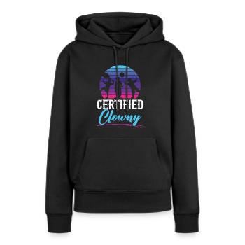Zertifizierter Clown Clown Clown Clown - Frauen Premium Bio Hoodie - Schwarz - Vorne - Julia (174cm)