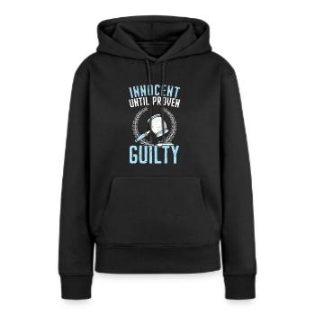 Innocent jusqu’à preuve du contraire Juge Avocat Justice - Sweat à capuche Premium bio Femme - noir - Devant - Julia (174cm)