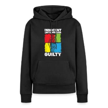 Innocent jusqu’à preuve du contraire Juge Avocat Justice - Sweat à capuche Premium bio Femme - noir - Devant - Julia (174cm)