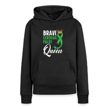Brave Cerebral Palsy Queen CP Trouble de la maladie - Sweat à capuche Premium bio Femme - noir - Devant - Julia (174cm)