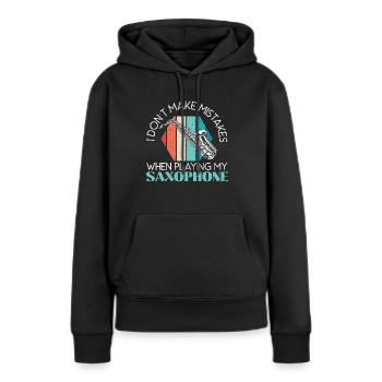 Saxophonist Saxophonist Musiker Instrumentalist - Frauen Premium Bio Hoodie - Schwarz - Vorne - Julia (174cm)
