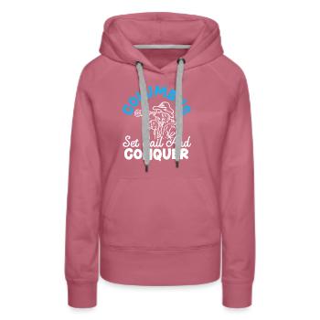 Colomb met les voiles et conquiert Christophe Colomb - Sweat à capuche Premium bio Femme - mauve - Devant - Isabella (175cm)