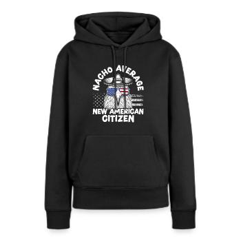 Nacho Average New American Citizen Constitution - Sweat à capuche Premium bio Femme - noir - Devant - Julia (174cm)
