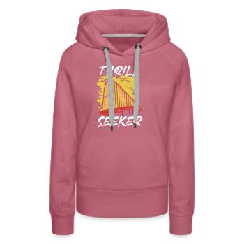 Thrill Seeker Roller Coaster Ride Rollercoaster - Sweat à capuche Premium bio Femme - mauve - Devant - Isabella (175cm)