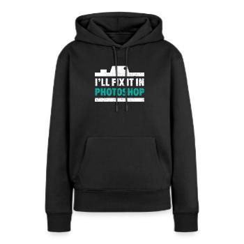 Ich werde es in Photoshop Resolution Photographer beheben - Frauen Premium Bio Hoodie - Schwarz - Vorne - Julia (174cm)