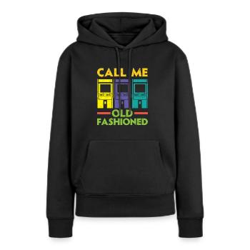 Nennen Sie mich altmodisches Arcade-Gamer-Videospiel - Frauen Premium Bio Hoodie - Schwarz - Vorne - Julia (174cm)
